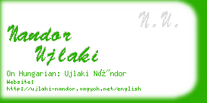 nandor ujlaki business card